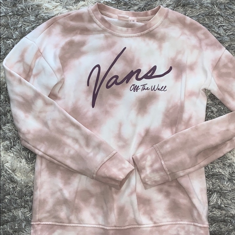 tie dye vans sweat shirt